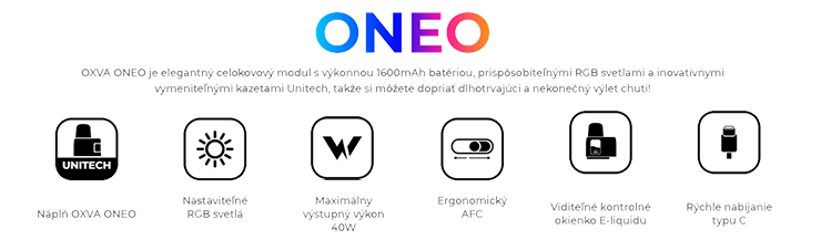 oxva oneo characteristic