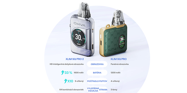 porovnanie oxva xlim sq PRO vs oxva xlim sq PRO2
