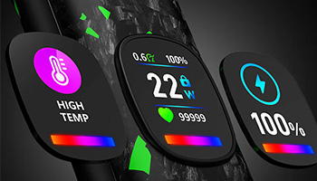 OXVA Xlim Pro 2 DNA je vybavený krásnym  HD displejom s vysokým rozlíšením