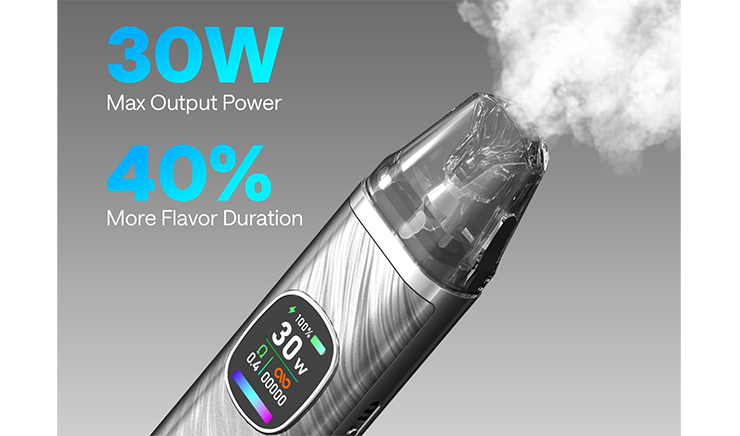 Zariadenie je vybavené pokročilou technológiou pre maximálnu efektivitu, zaisťujúc nepretržitý výkon bez akýchkoľvek kompromisov. S výkonom, ktorý je schopný dosiahnuť až neuveriteľných 30 W, ponúka Xlim Pro 2 neuveriteľnú produkciu pary a vynikajúcu chuť, ktorá vás prenesie na novú úroveň vapovania.