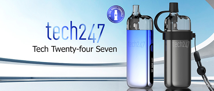 Smoktech tech247 elektronická cigareta POD system web banner