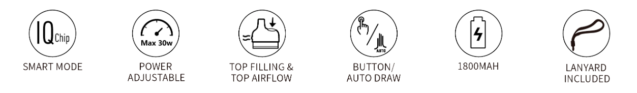 The Tech 247 uses an IQ chip that automatically adjusts power according to the installed resistance for an optimal vaping experience. Depending on your needs, you can adjust the performance yourself.