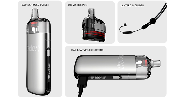 hlavné vlastnosti elektronickej cigarety Smoktech Tech247