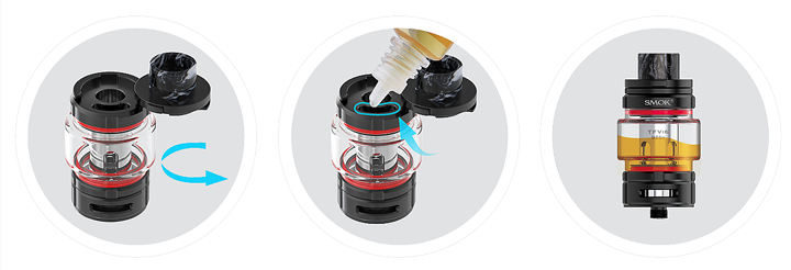 plnenie e-liquidu do tanku