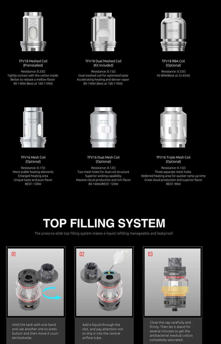 altrnatívne hlavy pre TFV18